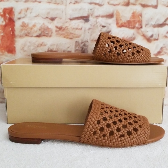 New Michael Kors Augustine Woven Slide Sandal - Picture 3 of 6